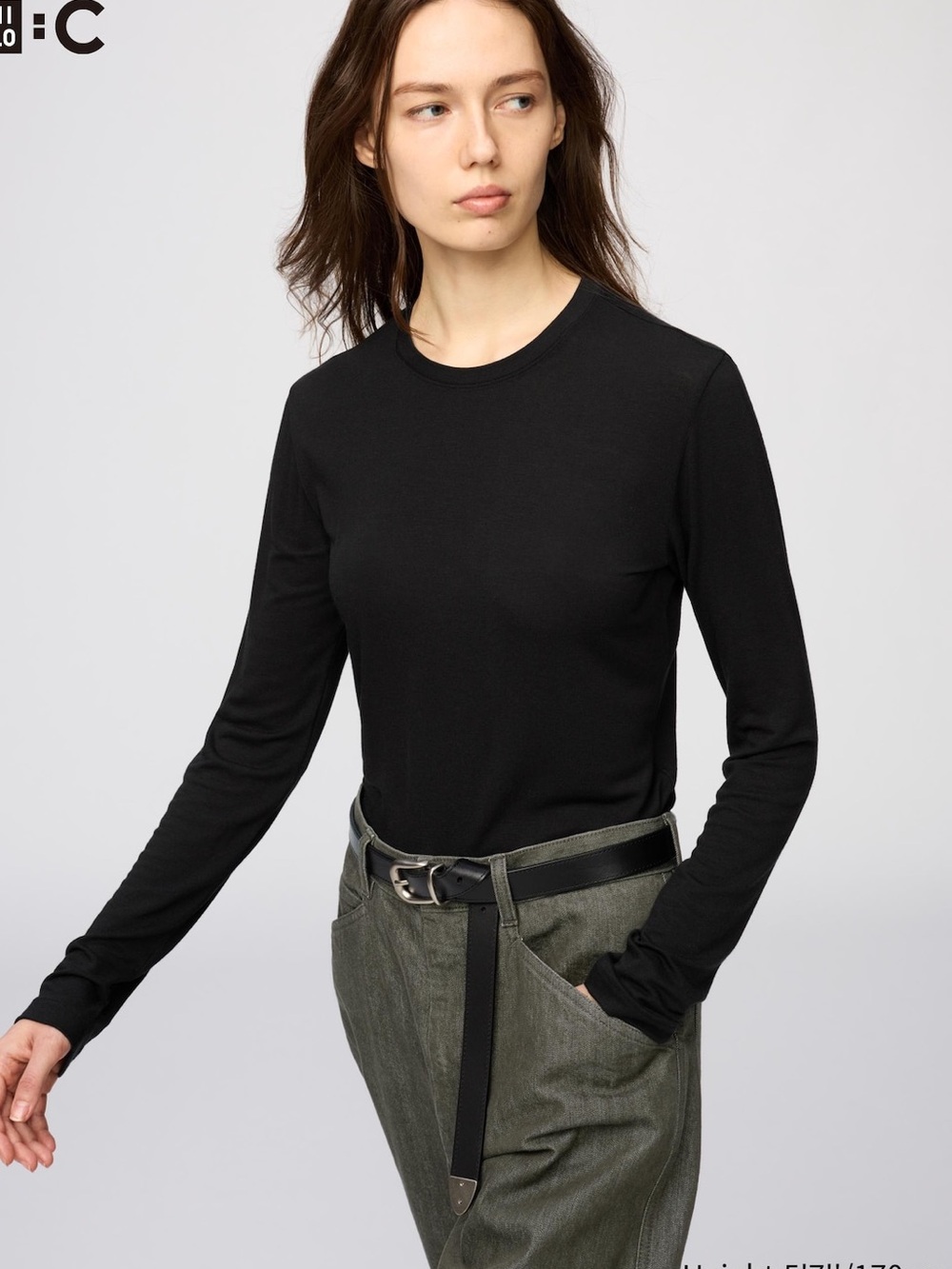 HEATTECH Cashmere Blend T-Shirt Black XS